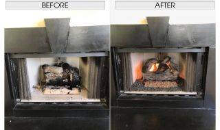 Gas Log Refurbish and Fireplace Cleaning and Decoration Gas Log Refurbish