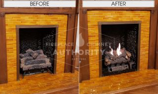 Before & After Real Fyre Gas Logs Before & After Real Fyre Gas Logs