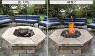 Before & After Outdoor Firepit Before & After Outdoor Firepit