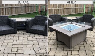 Firetable with Barnwood Top