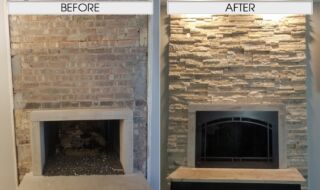 Fireplace Reface Before & After Fireplace Reface Before & After