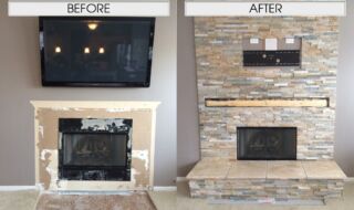 Refacing Fireplace with Sierra Shadowstone Refacing Fireplace with Sierra Shadowstone