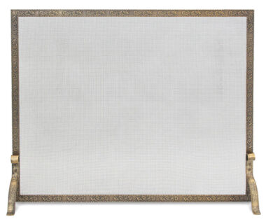 Bay Branch Embossed Single Panel Fireplace Screen Bay Branch Embossed Single Panel Fireplace Screen