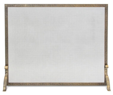 Bay Branch Embossed Single Panel Fireplace Screen Bay Branch Embossed Single Panel Fireplace Screen