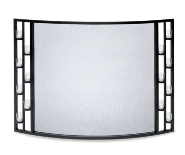 Candlewood Tea Light Bowed Screen in Black Candlewood Tea Light Bowed Screen in Black