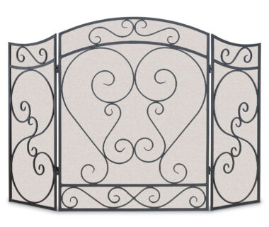 Country Scroll 3 Panel Folding Fireplace Screen Country Scroll 3 Panel Folding Fireplace Screen