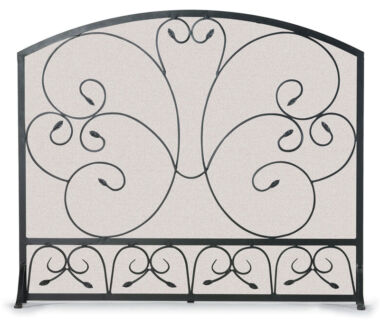 Country Scroll Arch Flat Panel Fireplace Screen Country Scroll Arch Flat Panel Fireplace Screen
