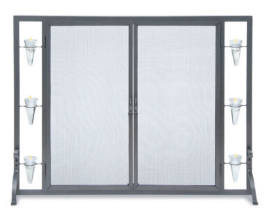 FGND Full Height Tea Light Door Fireplace Screen FGND Full Height Tea Light Door Fireplace Screen