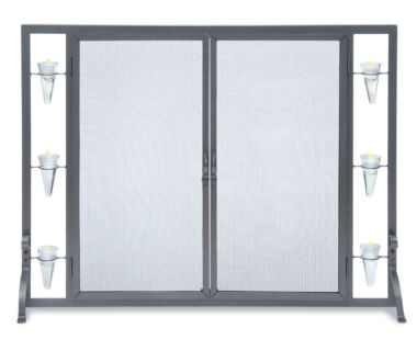 FGND Full Height Tea Light Door Fireplace Screen FGND Full Height Tea Light Door Fireplace Screen