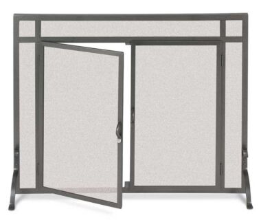 Forged Iron Door Fireplace Screen Forged Iron Door Fireplace Screen