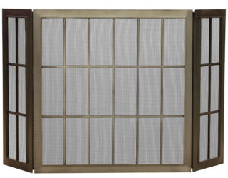Industrial Triple Panel Fireplace Screen Industrial Triple Panel Fireplace Screen
