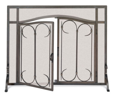 Iron Gate Arch Top Door Fireplace Screen Iron Gate Arch Top Door Fireplace Screen