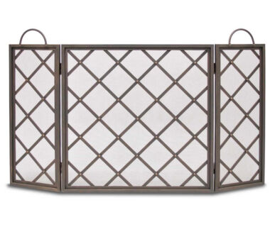 Iron Weave Tri Panel Fireplace Screen Iron Weave Tri Panel Fireplace Screen