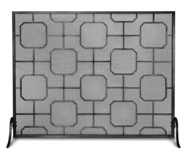 Madison Single Panel Black Fireplace Screen Madison Single Panel Black Fireplace Screen