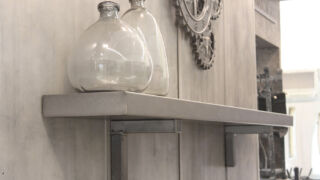 Industrial Black Metal Shelf Mantel Industrial Black Metal Shelf Mantel