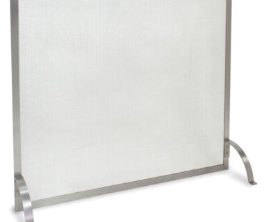 Newport Stainless Steel Single Panel Fireplace Screen Newport Stainless Steel Single Panel Fireplace Screen