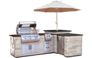 Silver Pine "L" Shaped Island System Silver Pine "L" Shaped Island System