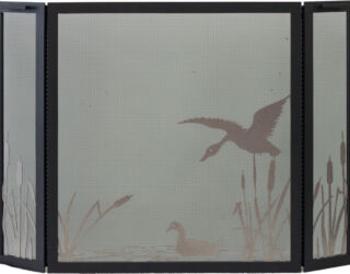 Traditional Triple Panel Fireplace Screen Mallard Scene Traditional Triple Panel Fireplace Screen Mallard Scene