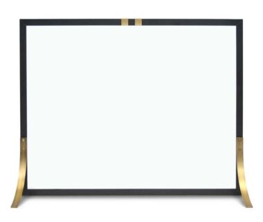 Valiant Single Panel Glass Fireplace Screen Valiant Single Panel Glass Fireplace Screen