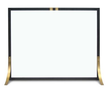 Valiant Single Panel Glass Fireplace Screen Valiant Single Panel Glass Fireplace Screen