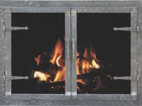 Forged Iron Lapjoint Design Clear Natural Door Forged Iron Lapjoint Design Clear Natural Door