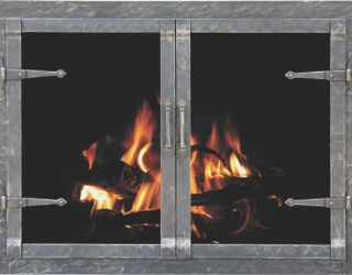 Forged Iron Lapjoint Design Clear Natural Door Forged Iron Lapjoint Design Clear Natural Door