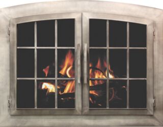 Industrial Arch Door in Antique White Industrial Arch Door in Antique White