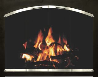 Inline Door in Textured Black with Antique Steel Trim Inline Door in Textured Black with Antique Steel Trim