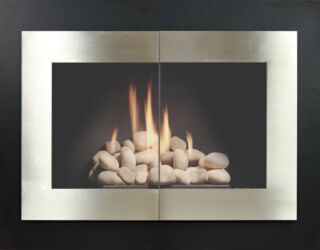 Manhattan Door with Textured Black Finish and Brushed Nickel Doors Manhattan Door with Textured Black Finish and Brushed Nickel Doors