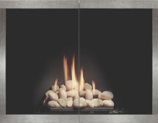 Manhattan Door with Pewter Hidden Frame Manhattan Door with Pewter Hidden Frame