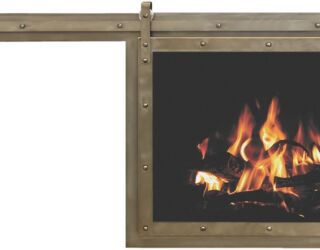 Sliding Single Door in Industrial Black Sliding Single Door in Industrial Black