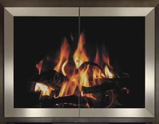 Tribeca Door in Antique Black with Brite Nickel Frame Tribeca Door in Antique Black with Brite Nickel Frame