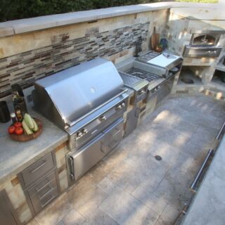 Alfresco Outdoor Kitchen with Versa Power Burner & Pizza Oven Plus Alfresco Outdoor Kitchen
