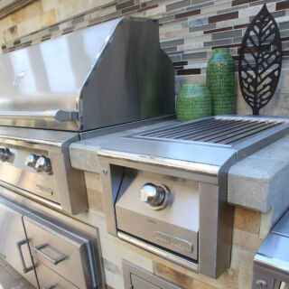 Alfresco Outdoor Kitchen with Sear Zone Side Burner Alfresco Outdoor Kitchen