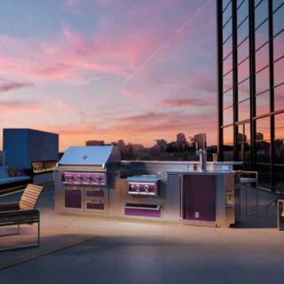 Hestan Outdoor Kitchen Island in Lush Hestan Outdoor Kitchen Island