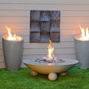 Versailles Fire Bowl with Eclipse Fire Urns Versailles Fire Bowl with Eclipse Fire Urns