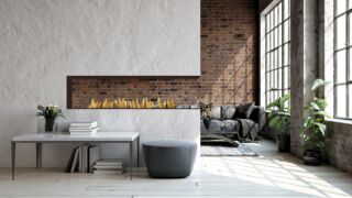 Living room loft in industrial style, 3d render European Home - H Series, Peninsula